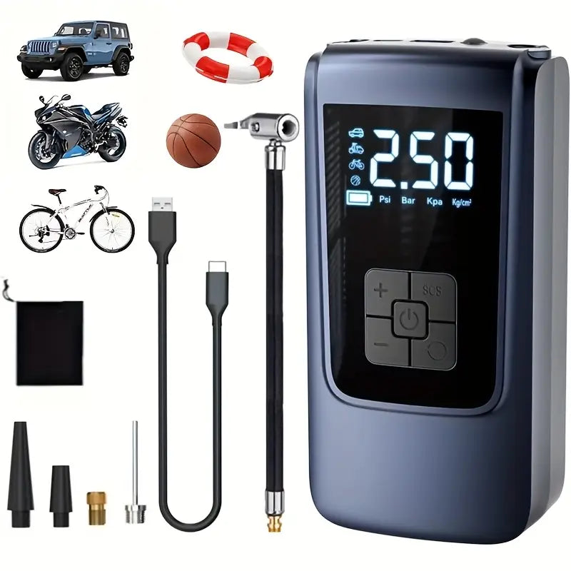 Portable Car Tyre Inflator with LED Light