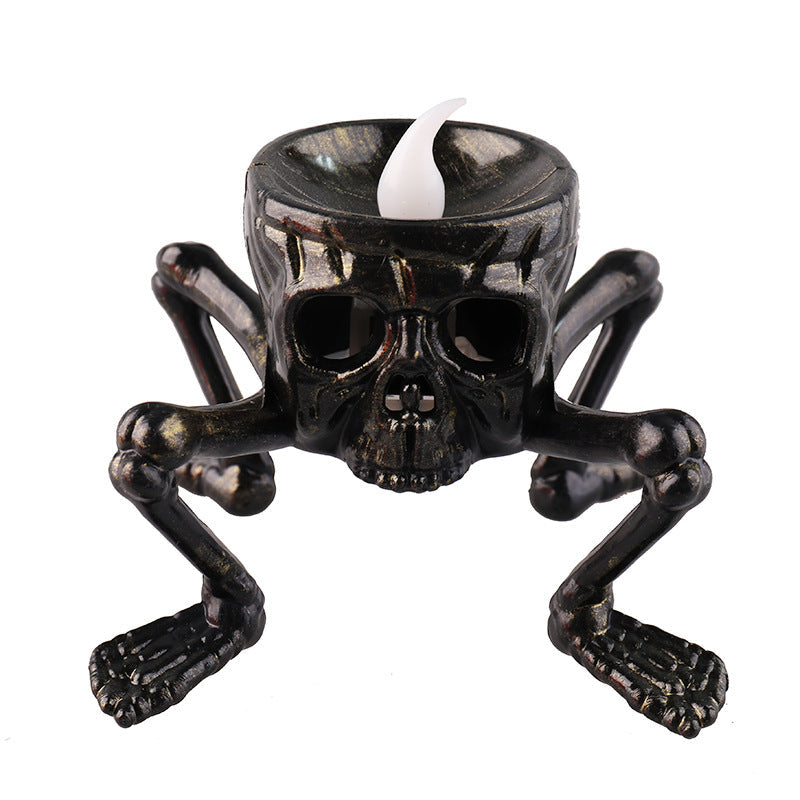 Halloween Skull Foot Candle Lantern
