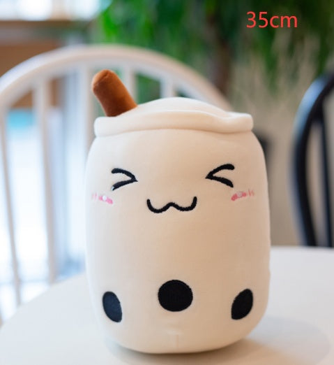 Cute Fruit Drink Plush Stuffed Soft Strawberry Milk Tea