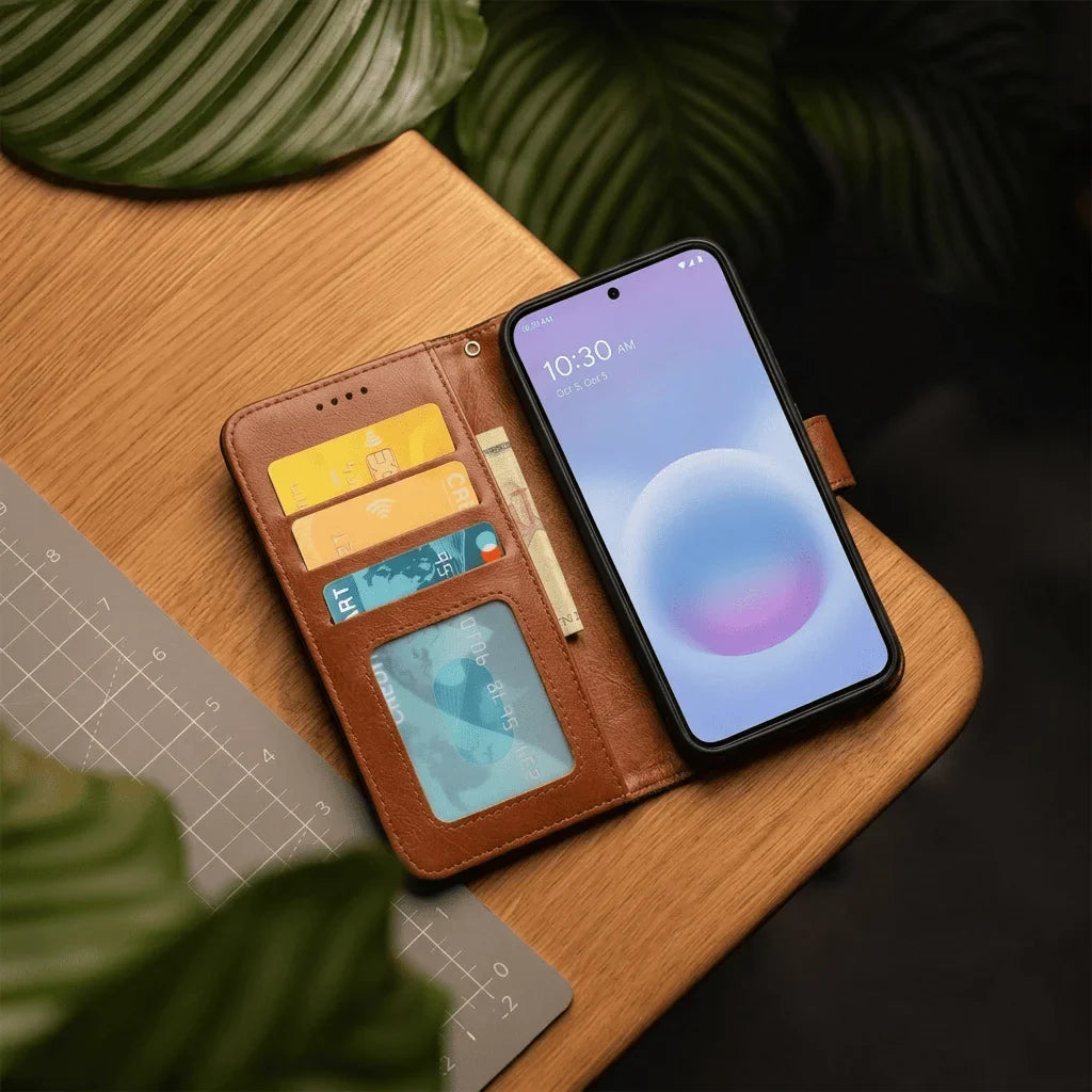 Google Pixel 10 Pro XL Book Flip Case Leather Wallet