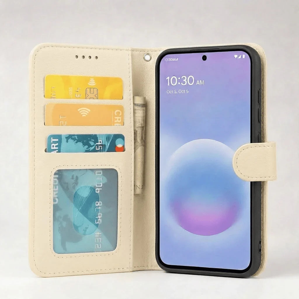 Google Pixel 10 Pro XL Book Flip Case Leather Wallet