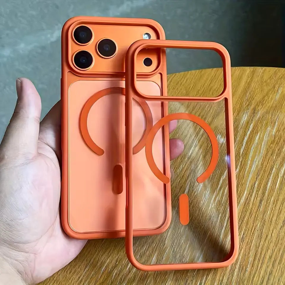 iPhone MagSafe Case with Orange Camera Frame