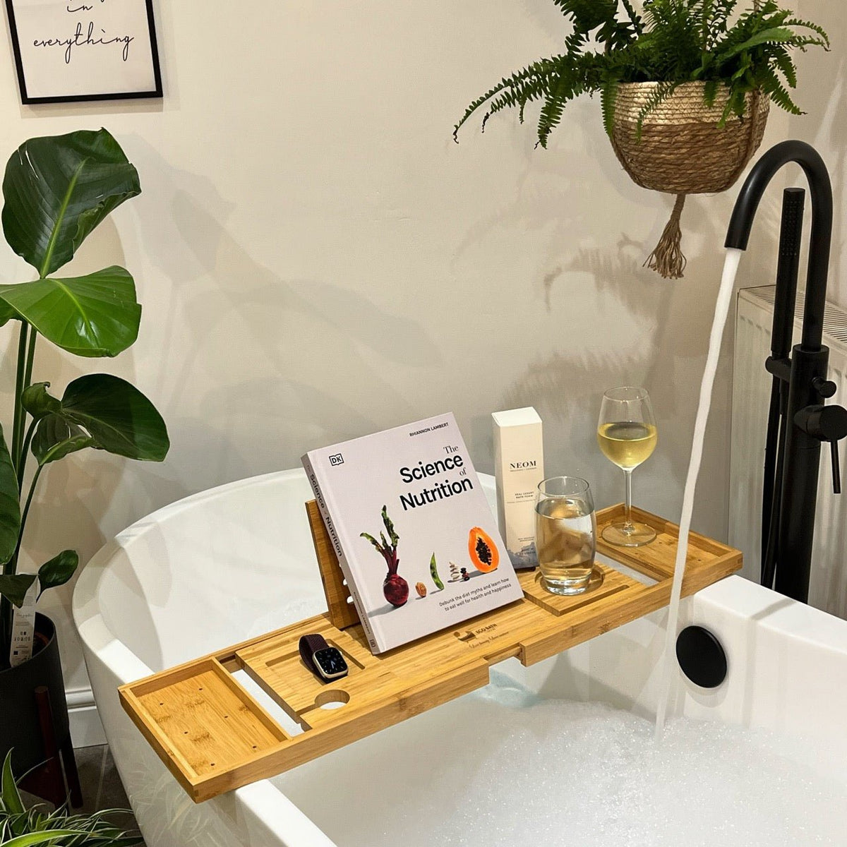 Plateau de bain de luxe en bambou écologique