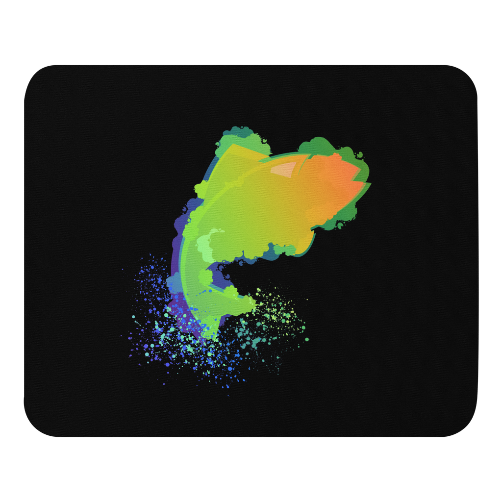 Leaping Neon Fish Mouse Pad