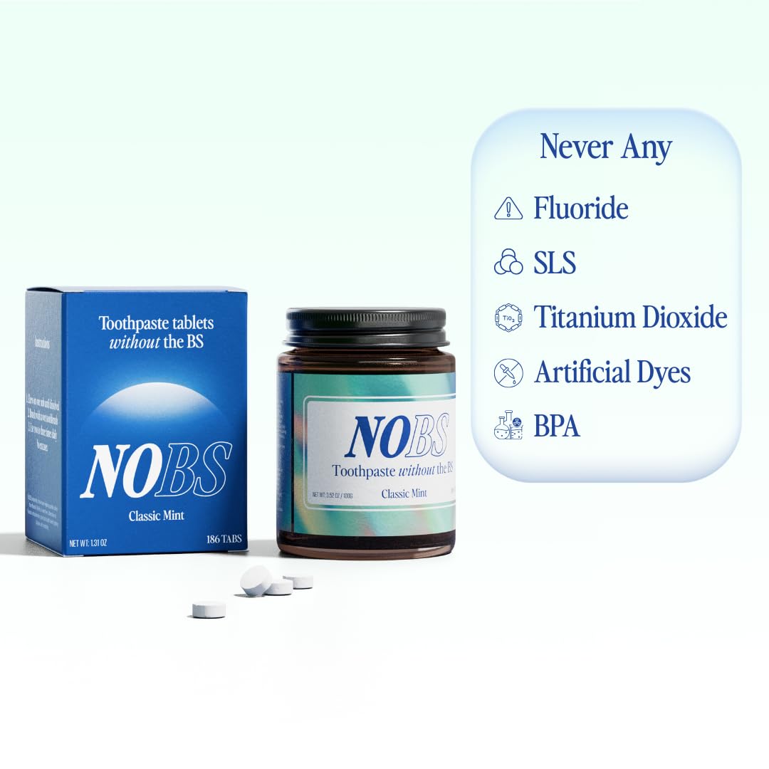 NOBS Toothpaste Tablets - Fluoride - Free