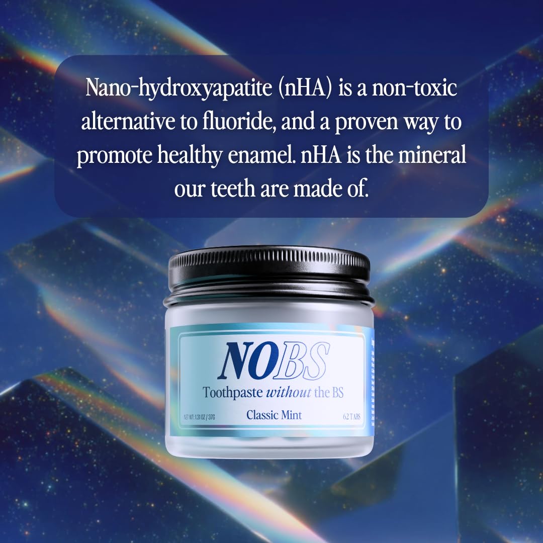 NOBS Toothpaste Tablets - Fluoride - Free Nano