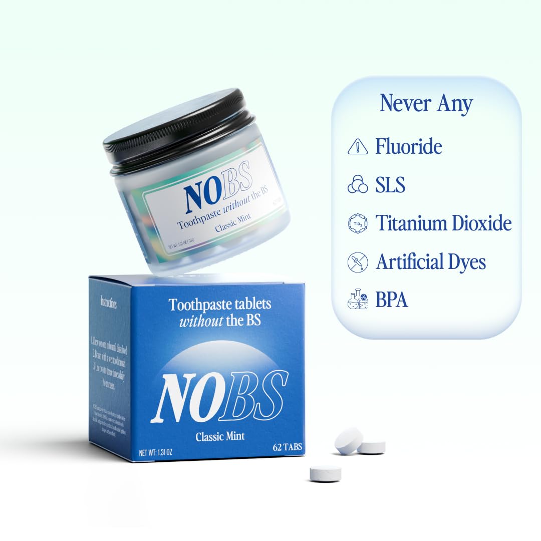 NOBS Toothpaste Tablets - Fluoride - Free Nano