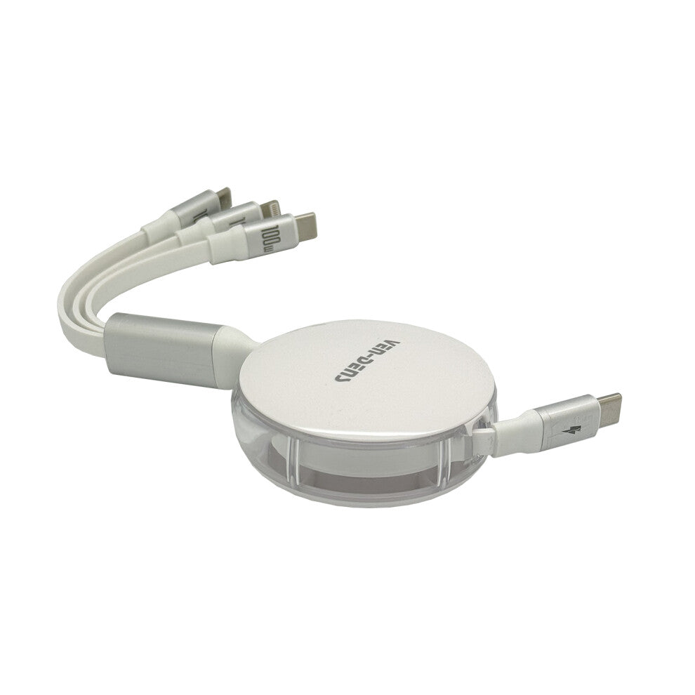 3 - in - 1 100W Retractable USB - C Cable