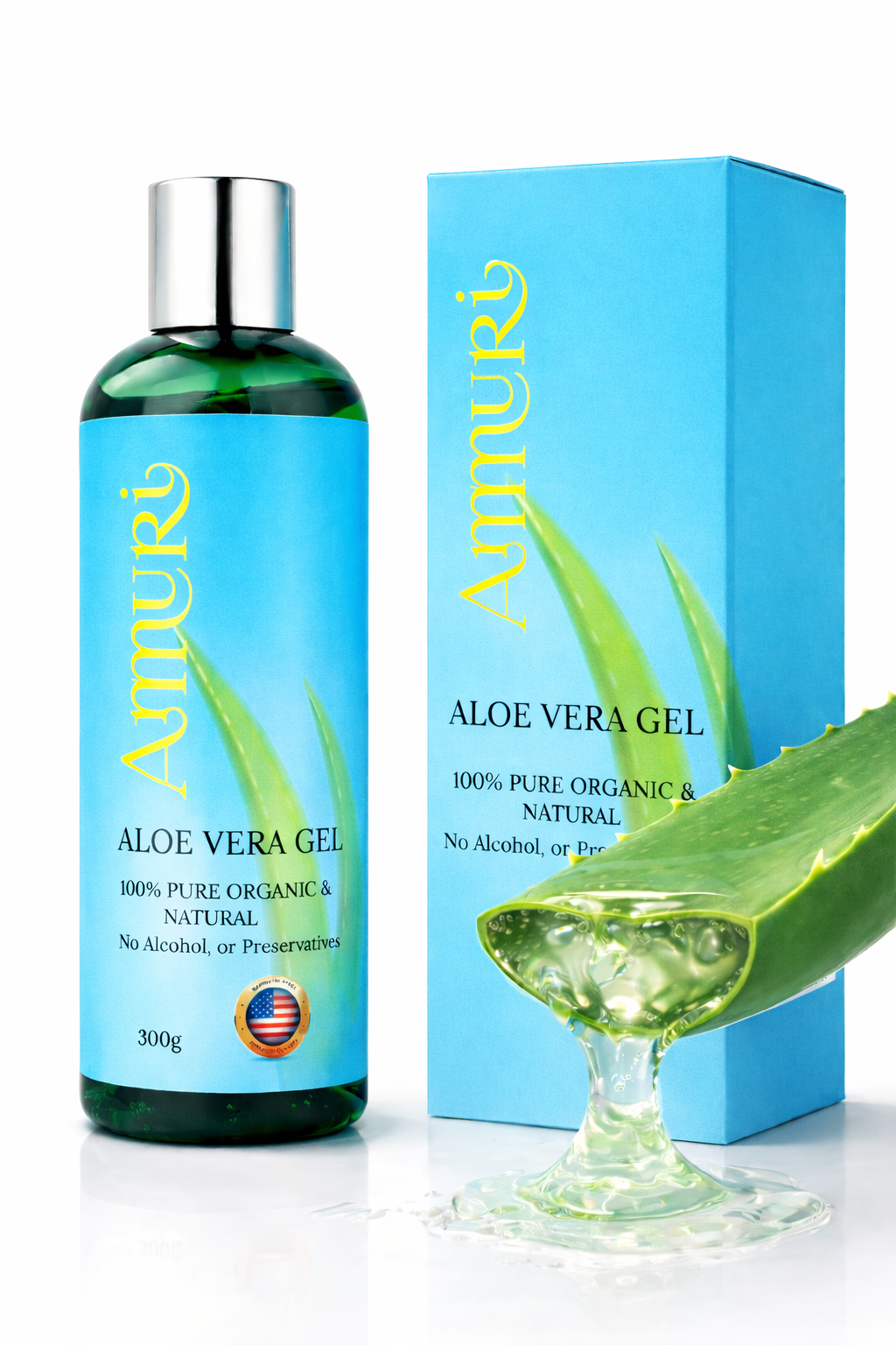 Organic Aloe Vera Gel 5 Pack for Hydration