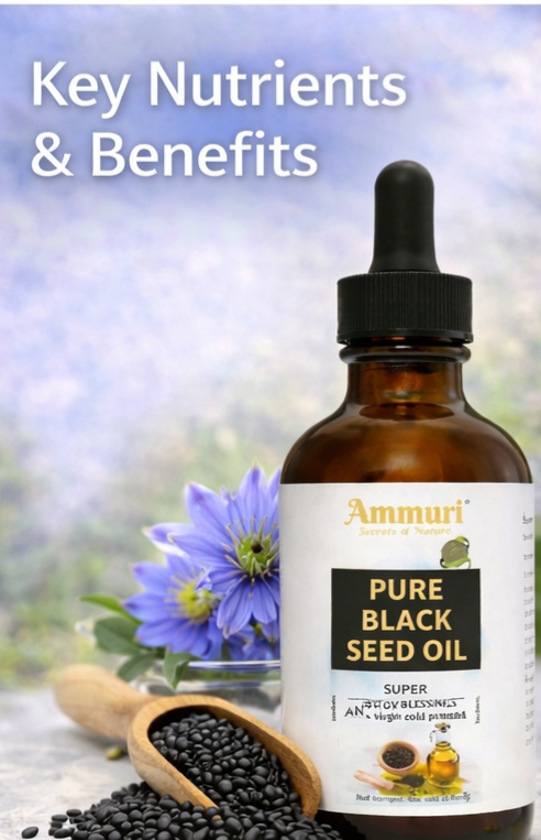 Pure Organic Black Seed Oil for Skin, Hair