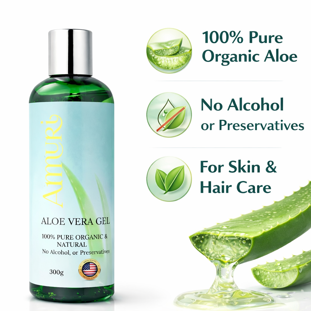 Organic Aloe Vera Gel 5 Pack for Hydration