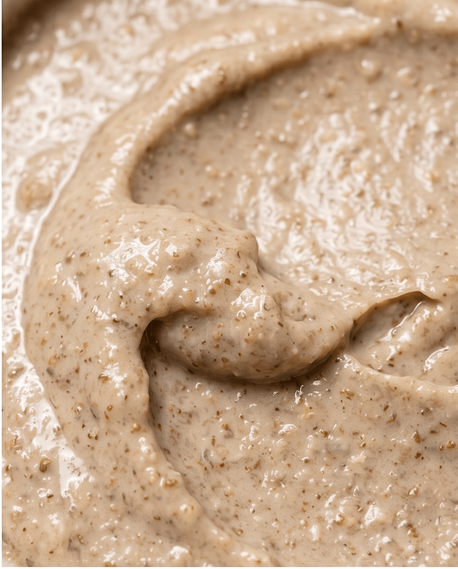 Gommage doux pour le visage à l'avoine et à la crème de coco