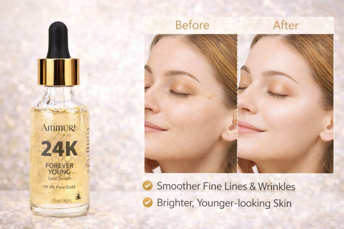 24K Gold Face Serum for Radiance & Anti - Ageing