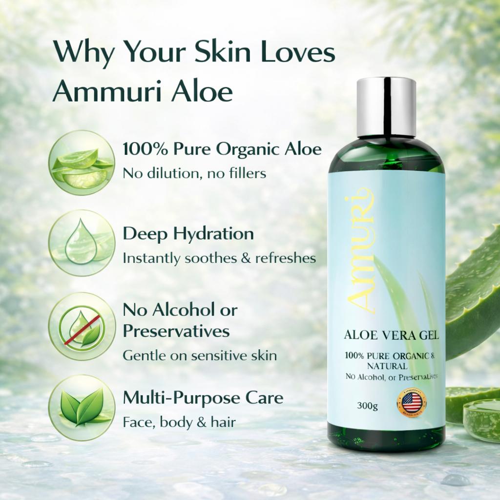 Organic Aloe Vera Gel 5 Pack for Hydration