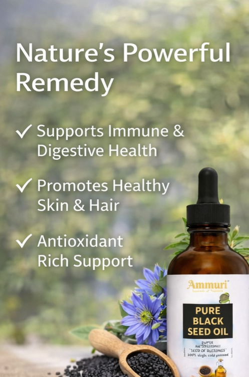 Pure Organic Black Seed Oil for Skin, Hair