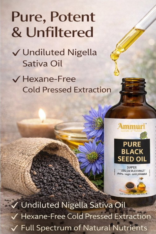 Pure Organic Black Seed Oil for Skin, Hair