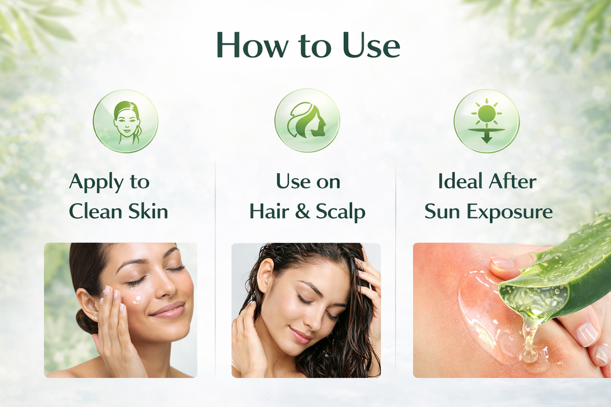 Organic Aloe Vera Gel 5 Pack for Hydration