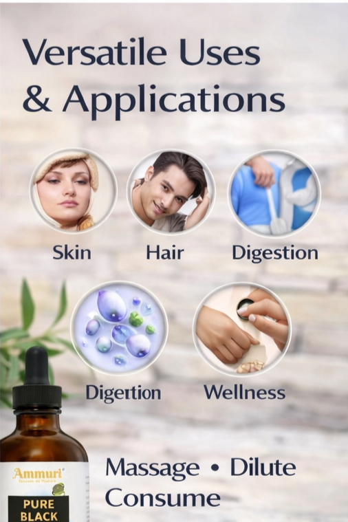 Pure Organic Black Seed Oil for Skin, Hair