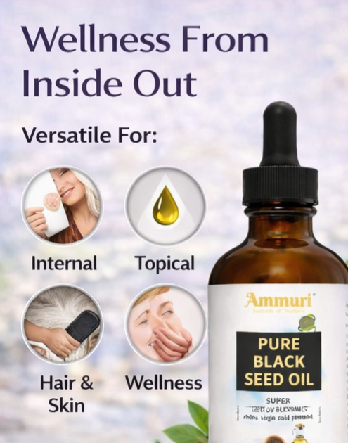 Pure Organic Black Seed Oil for Skin, Hair