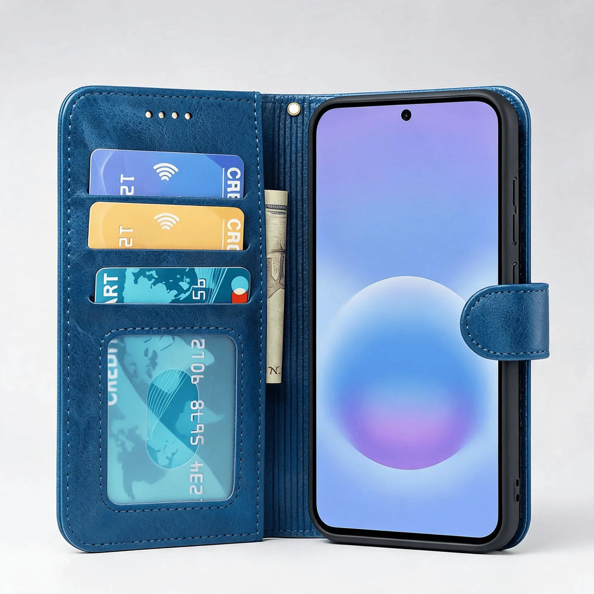 Samsung Galaxy A34 Book Flip Case Leather Wallet