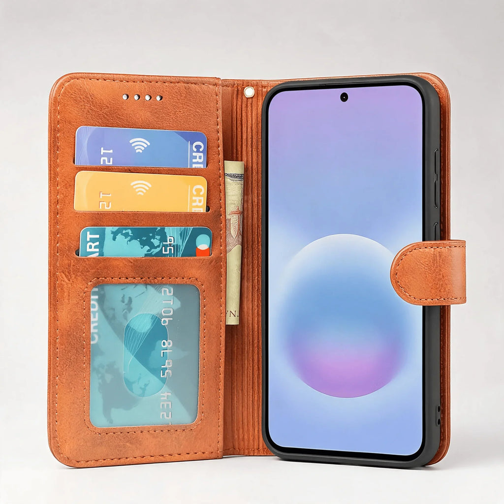 Samsung Galaxy A34 Book Flip Case Leather Wallet