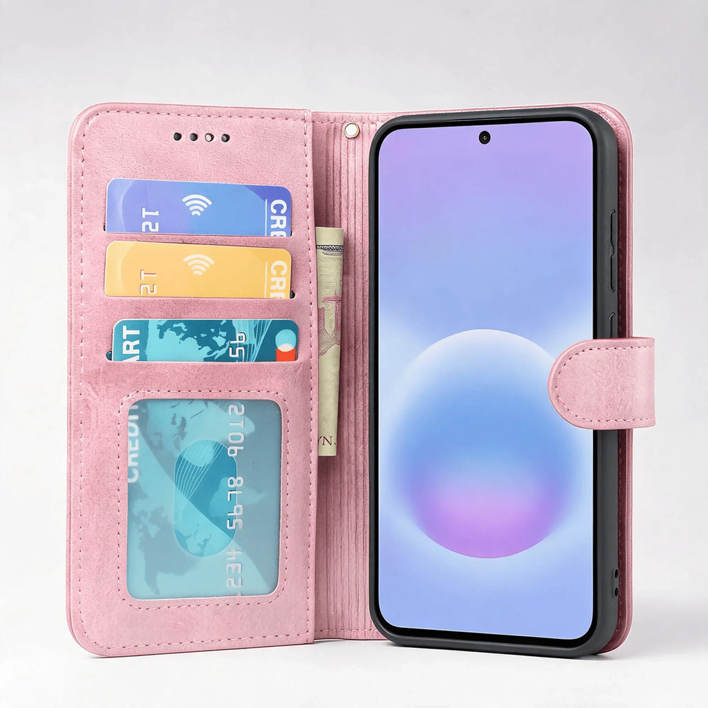 Samsung Galaxy A57 Book Flip Case Leather Wallet