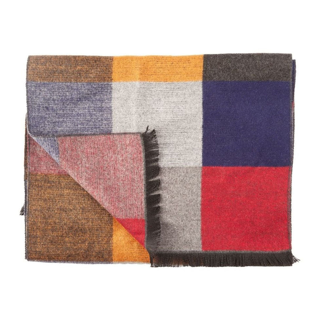 Écharpe en bambou à carreaux multicolores