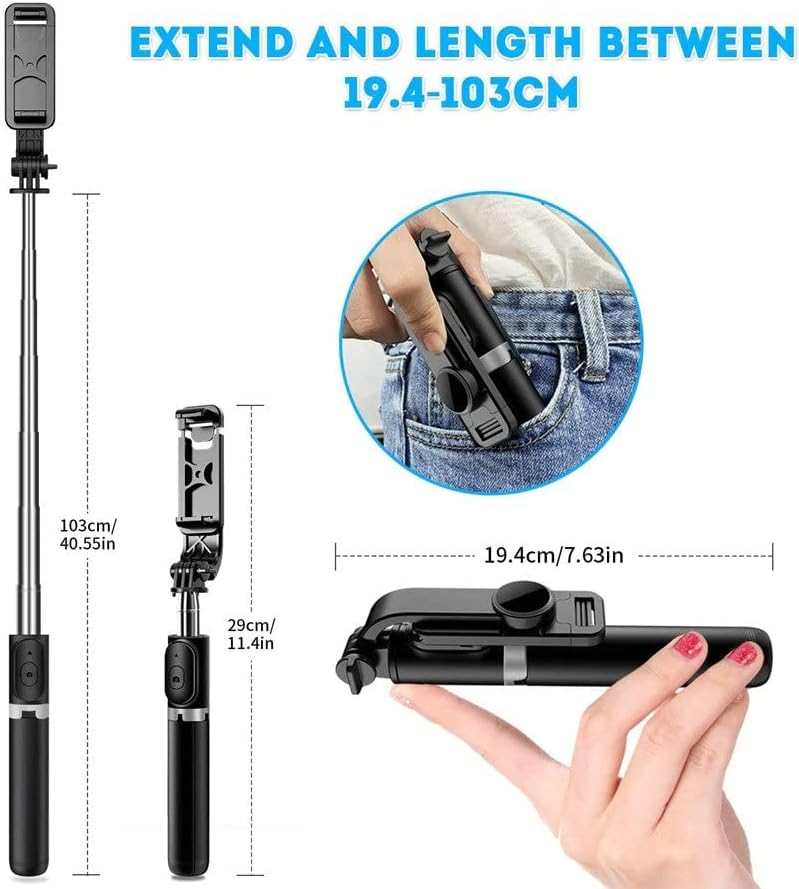 Selfie Stick with Built in Anti Shake Tripod VD - SS02