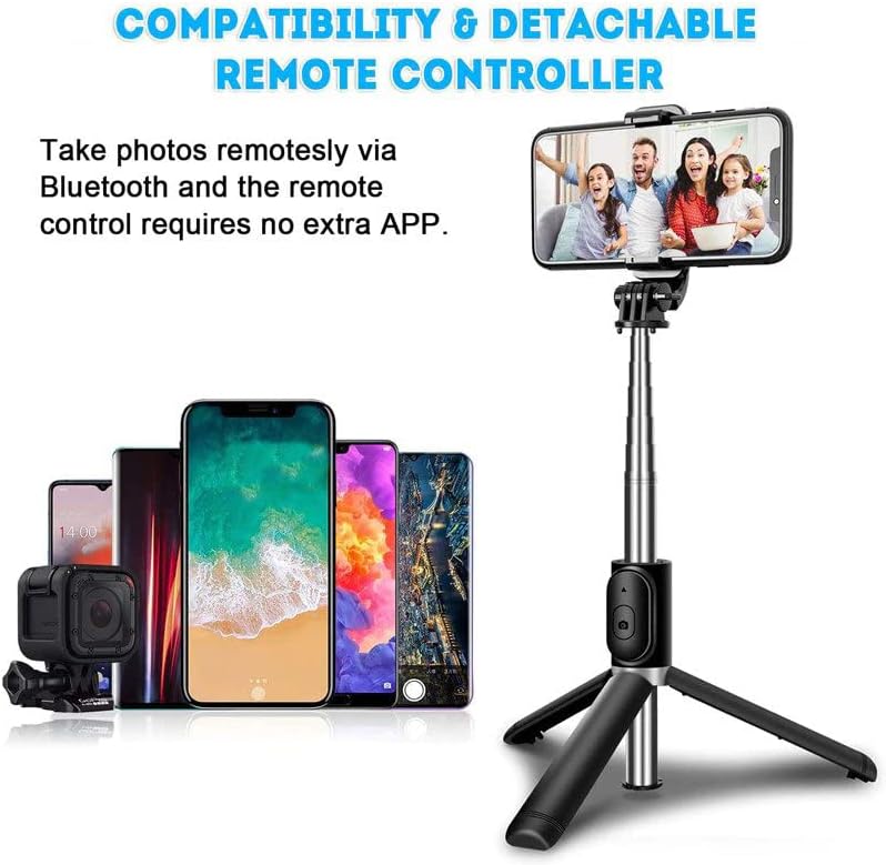 Selfie Stick with Built in Anti Shake Tripod VD - SS02