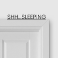 SHH...SLEEPING door topper and door tag