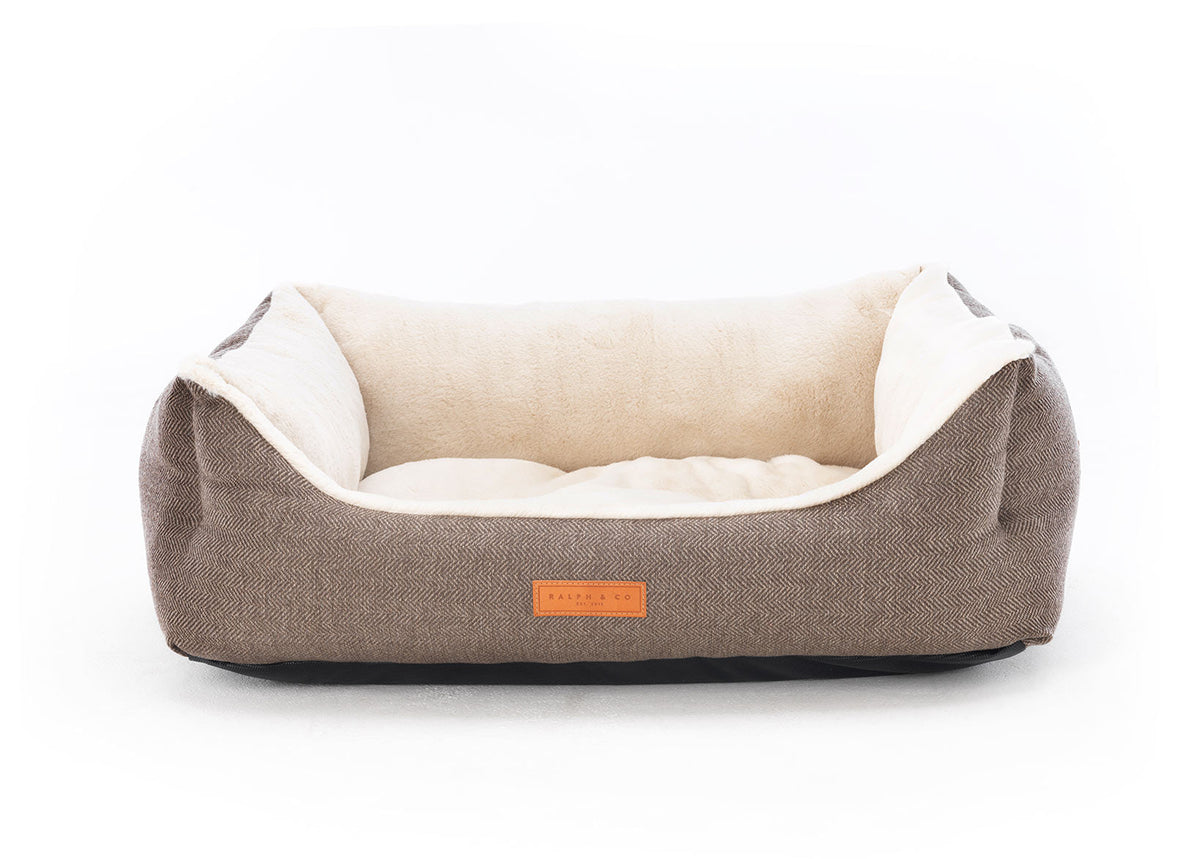 The Lincoln | Luxury Tweed Bolster Dog Bed