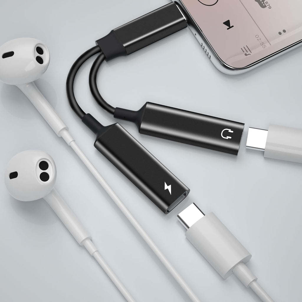 USB C to Dual USB C Adapter - Charging & Audio Splitter