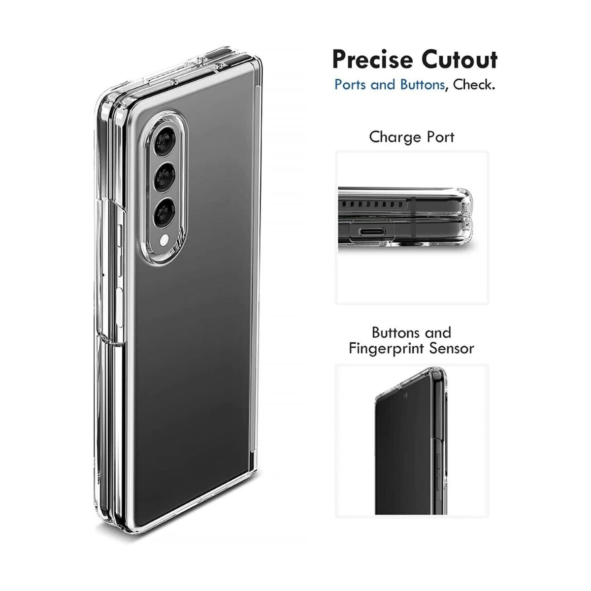 Samsung Galaxy Z Fold 5 Transparent Clear Silicone Gel