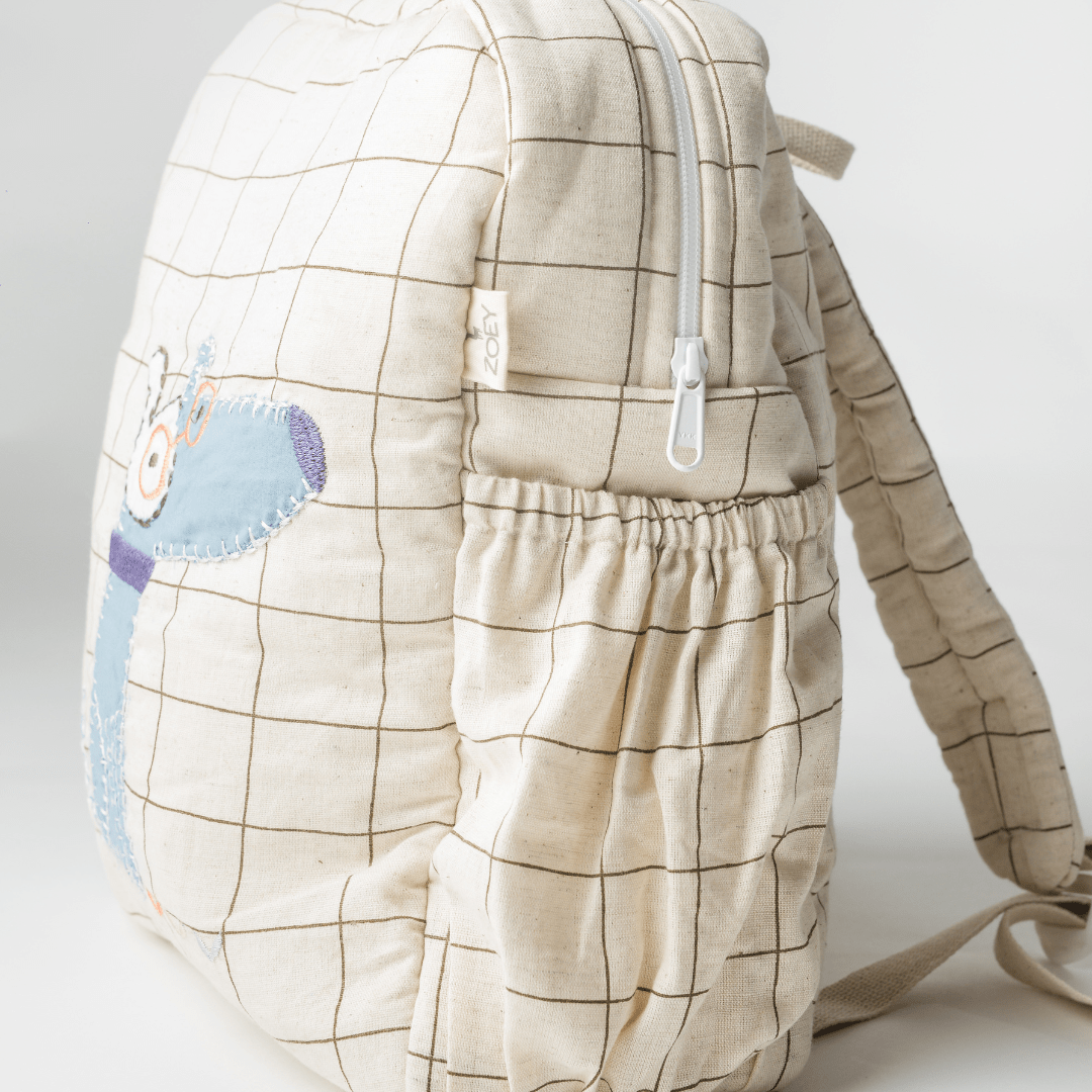 Sac d'école personnalisé Curieux Ralph, brodé à la main