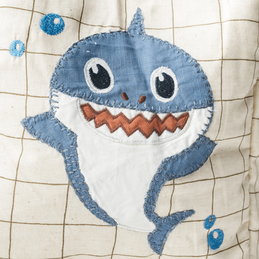 Sac d'école personnalisé Requin Dodo, brodé à la main