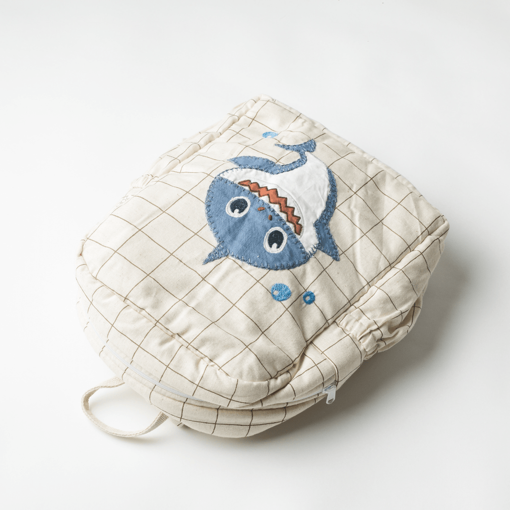 Shark Dodo Personalised School Bag, Hand - Embroidered