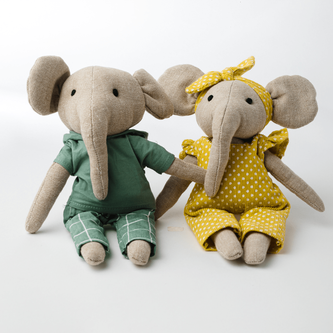 Lola & Lucas Elephant Toy | Heirloom Cotton Soft